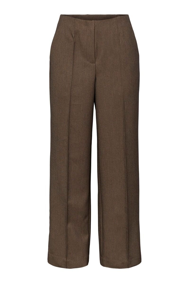 Y.A.S - Bukser - YAS Reemaj HW Pant - Grey Melange