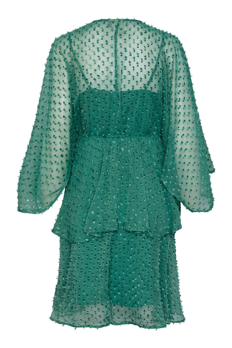 Y.A.S - Kjole - Dotrinna 3/4 Batwing Dress S. - Wg Dark Ivy