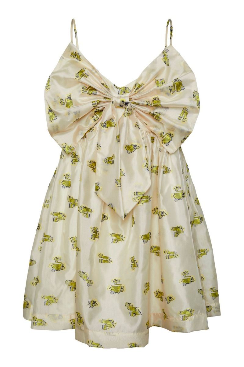 Y.A.S - Kjole - Jonie Strap Bow Dress - Show Birch