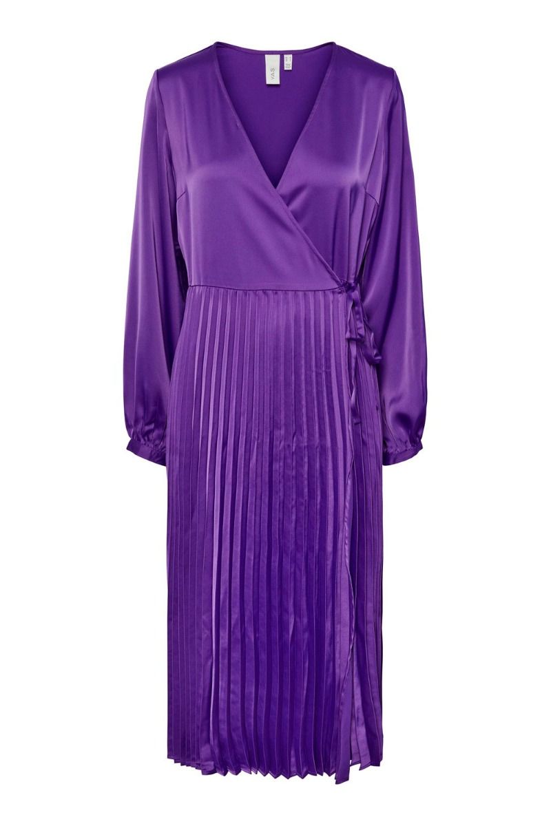 Y.A.S - Kjole - Softly LS Midi Dress - Prism Violet