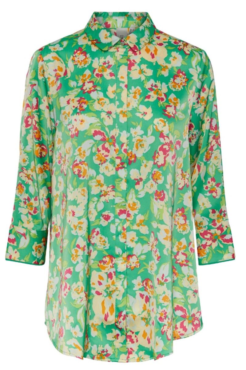 Y.A.S - Skjorte - Uria 3/4 Shirt - Poison Green