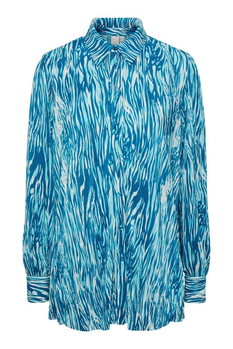 Y.A.S - Skjorte - YAS Zella LS Long Shirt S. - Deep Lake