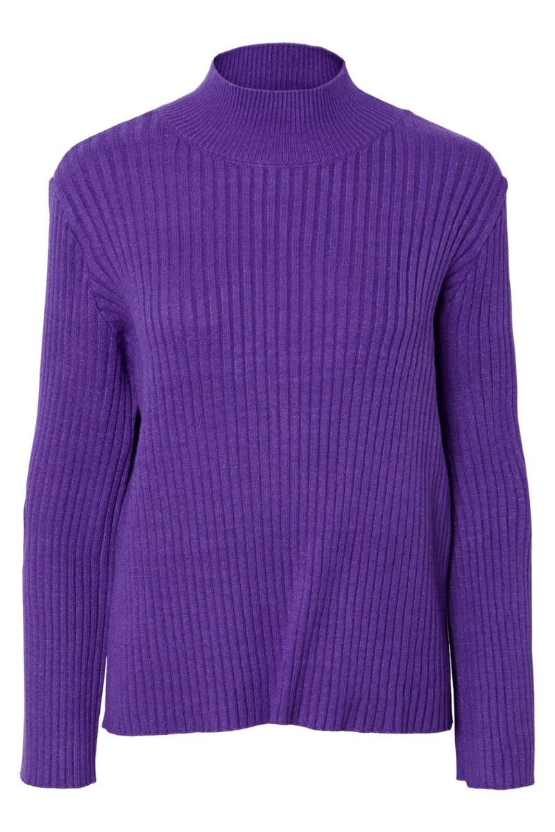 Y.A.S - Strik - Asta LS Knit Pullover - Prism Violet