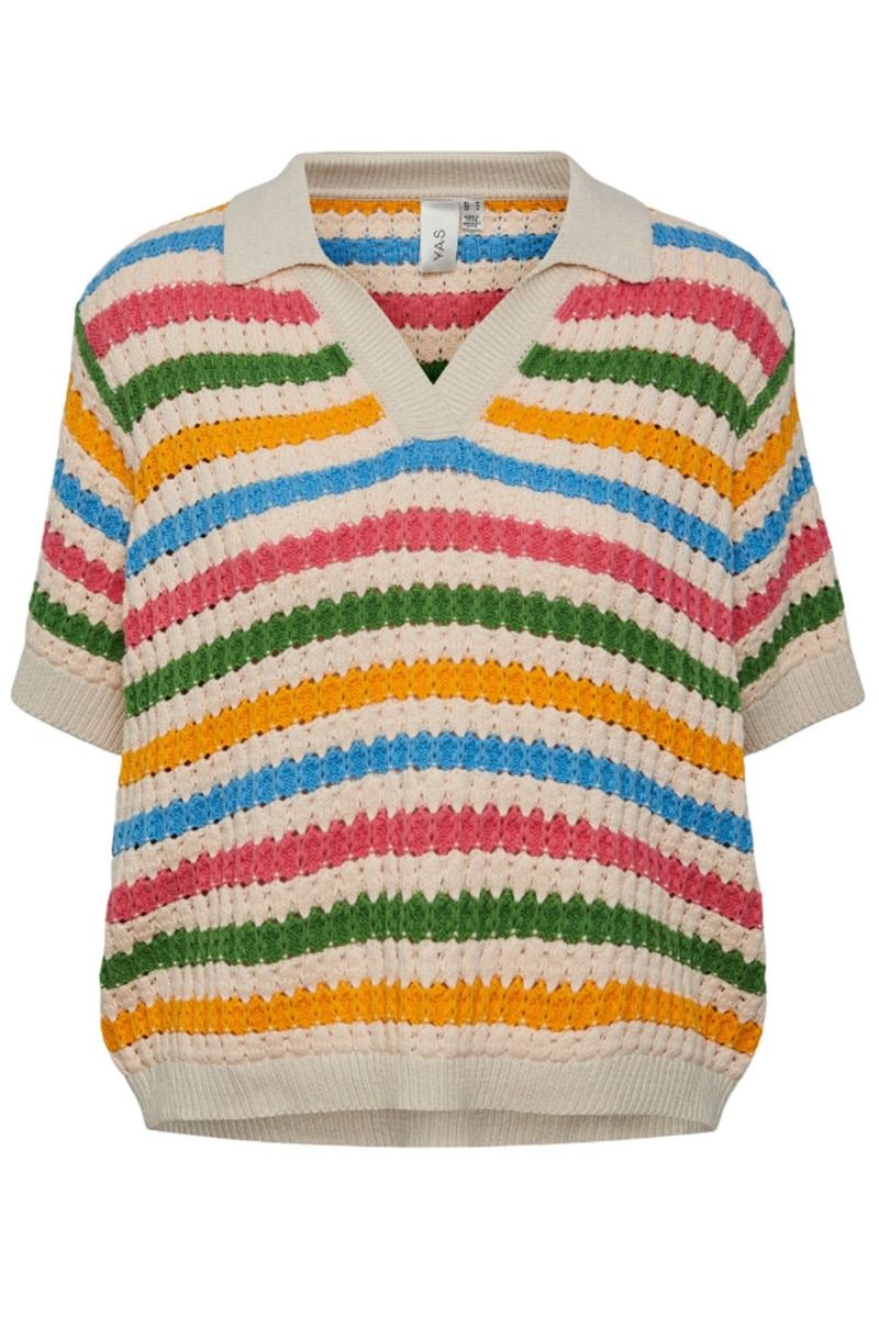 Y.A.S - Strik - YAS Afa 2/4 Knit Top S. - Birch