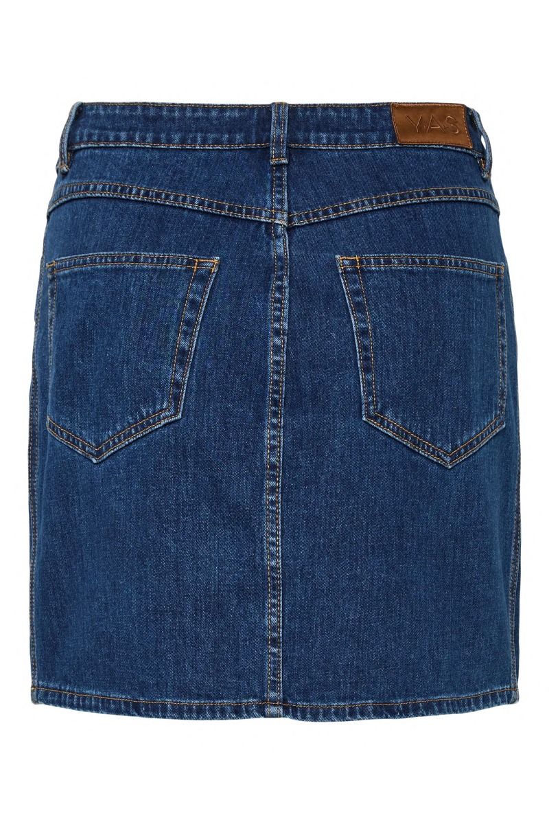 Y.A.S - Nederdel - Yaslira Hmw Denim Skirt S. - Medium Blue Denim