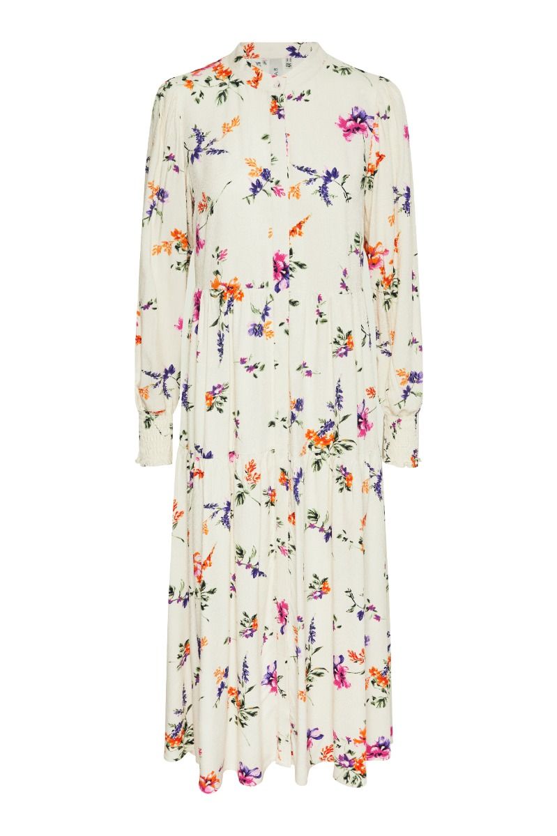 Y.A.S - Kjole - Asina Ls Long Shirt Dress - Whitecap Gray