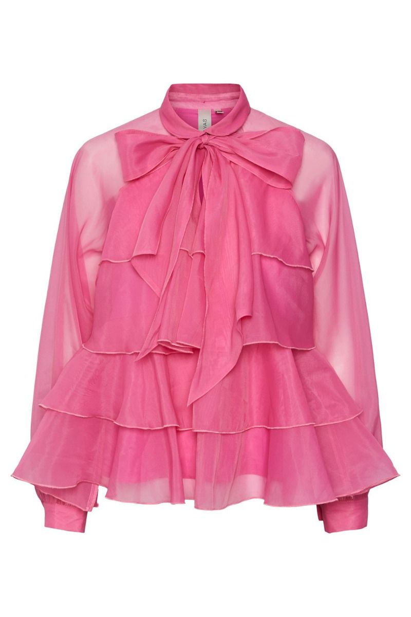 Y.A.S - Bluse - YAS Eloise LS Top - Fuchsia Pink