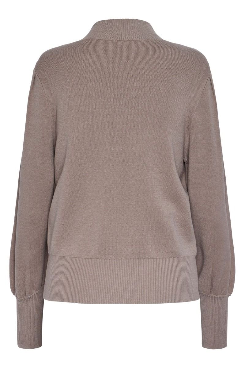 Y.A.S - Bluse - YAS Fonny LS Knit Pullover S. - Fungi