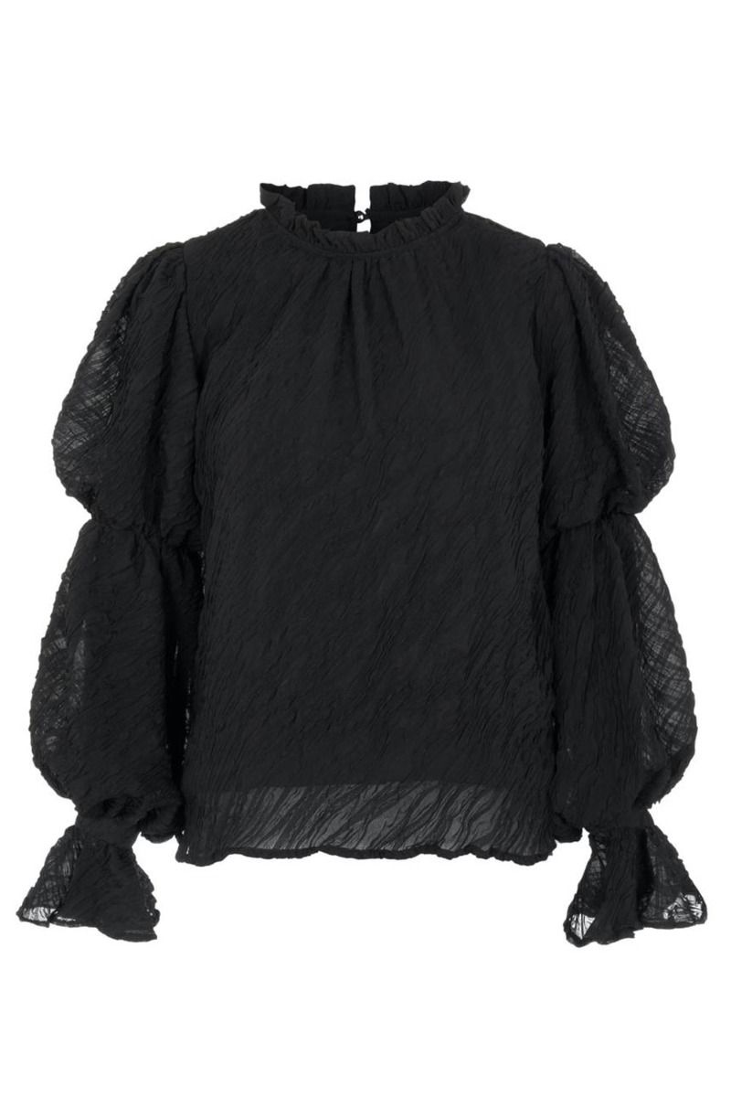 Y.A.S - Bluse - YAS Trivi LS Top - Black