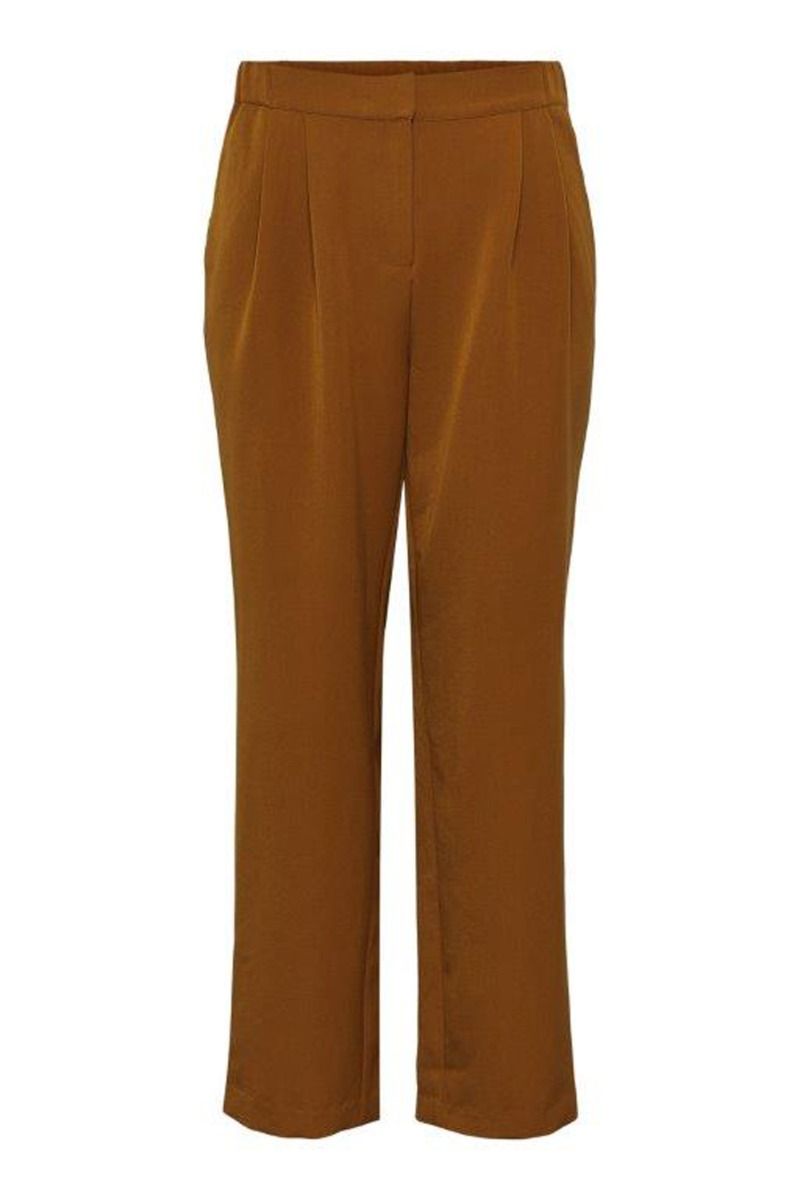 Y.A.S - Bukser - YAS Hanna HW Cropped Pants S. - Cathay Spice