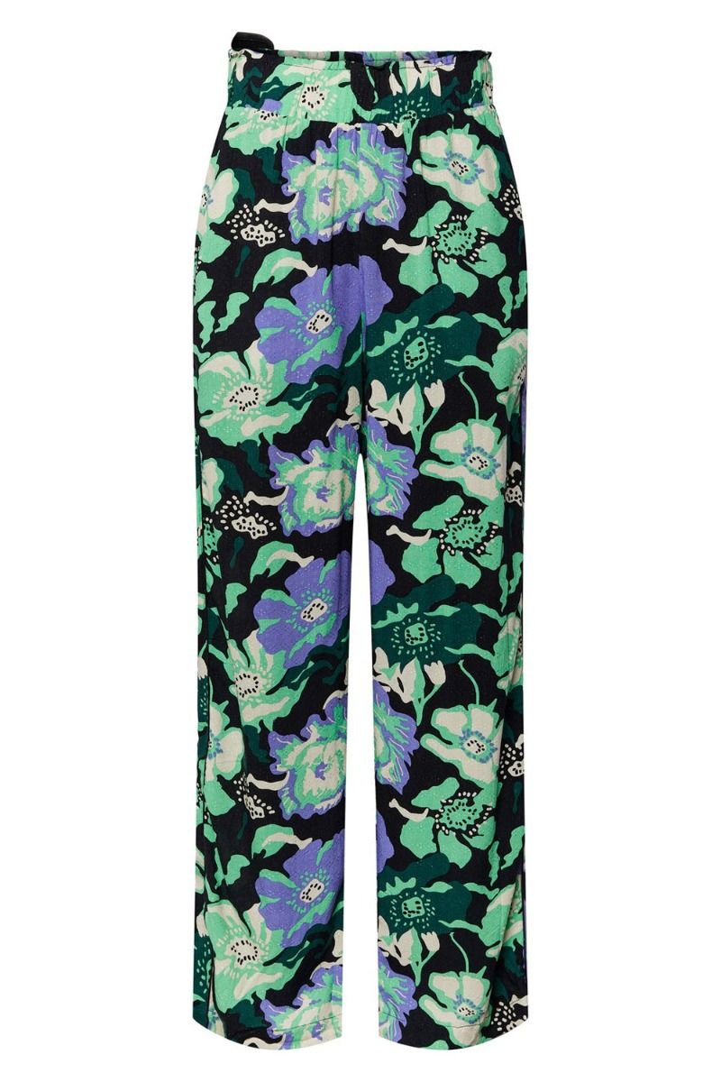 Y.A.S - Bukser - YAS Maslo Hw Pant S. - Black/Maslo Print