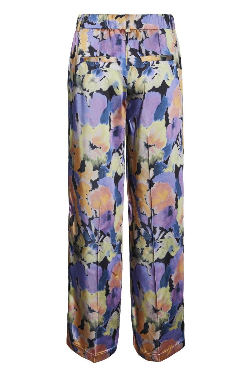 Y.A.S - Bukser - YAS Painterly HW Pant S. - Show Black