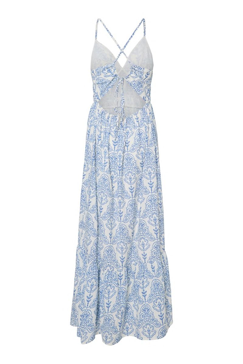 Y.A.S - Kjole - Cinni Sl Ankle Dress S. - Star White