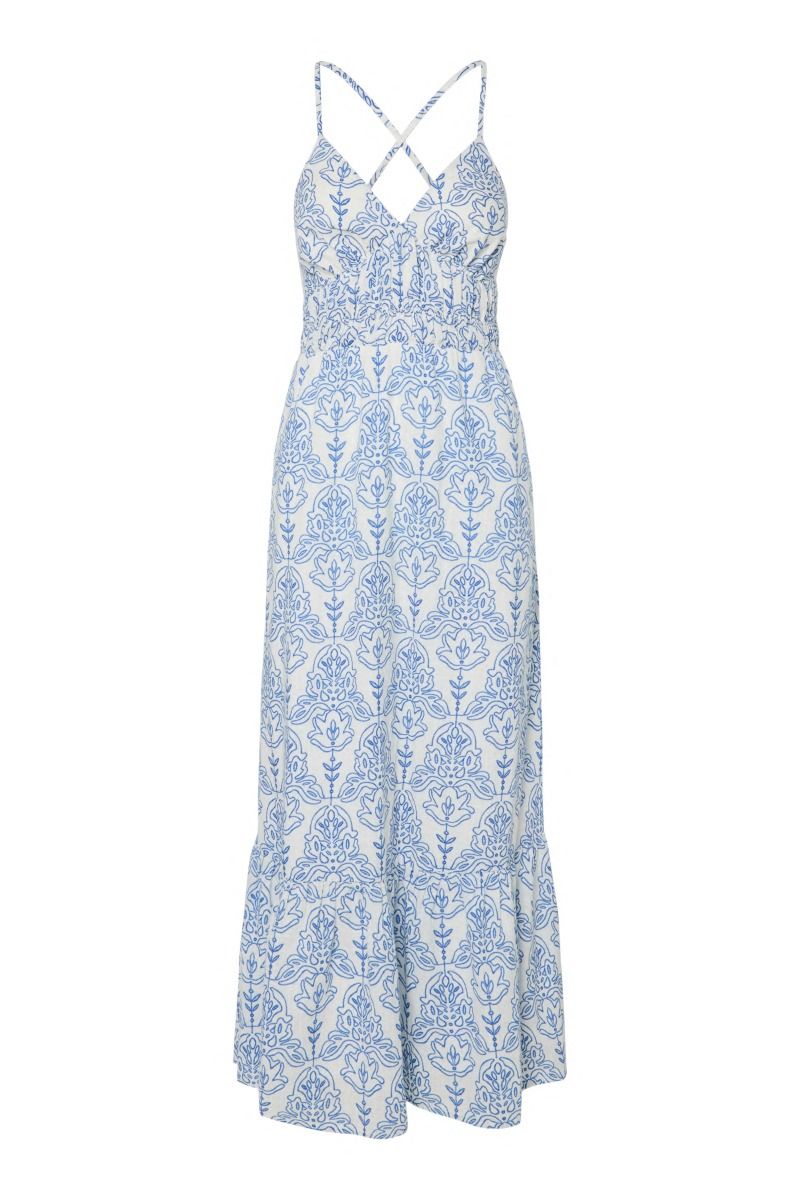 Y.A.S - Kjole - Cinni Sl Ankle Dress S. - Star White