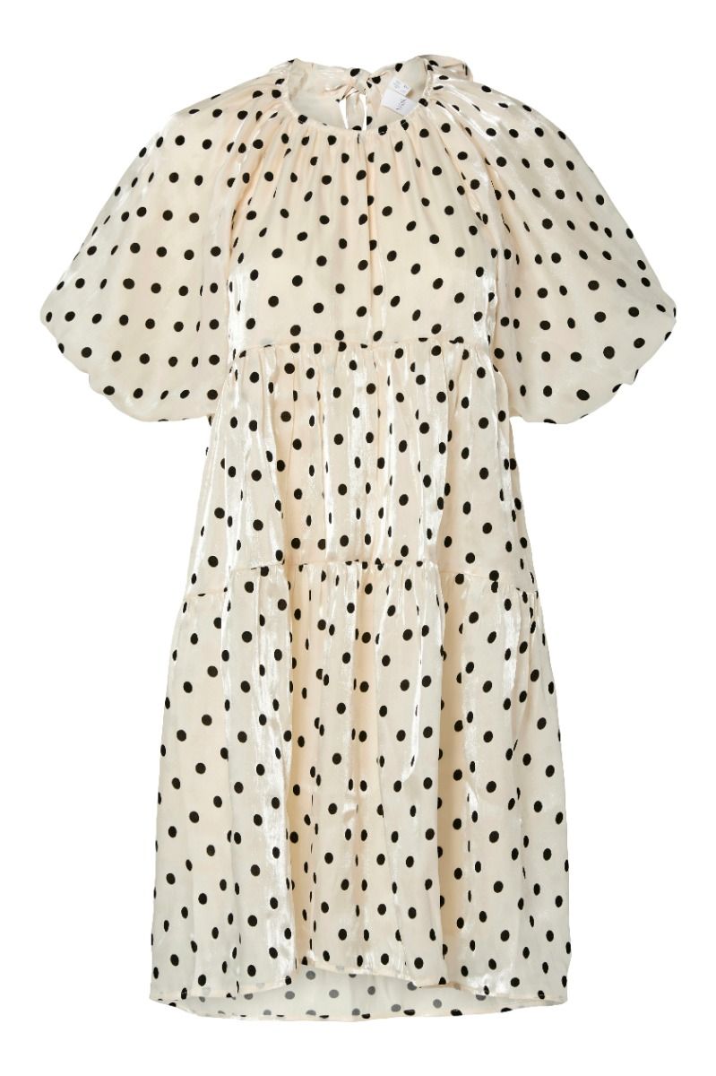 Y.A.S - Kjole - Dottish Ss Dress - Pb Sandshell