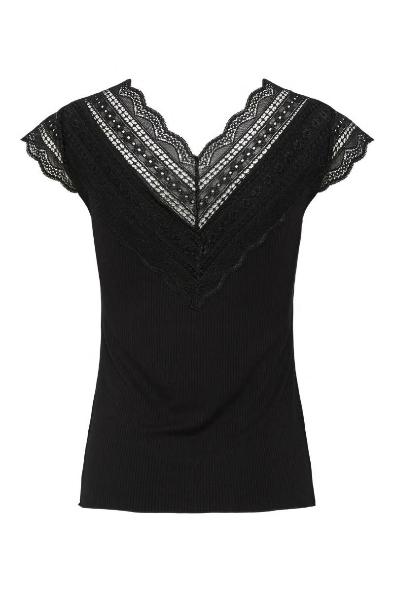 Y.A.S - Top - Ellina Capsleeve Top - Black