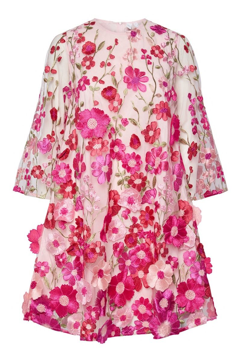Y.A.S - Kjole - Flowering 3/4 Dress - Fuchsia Purple