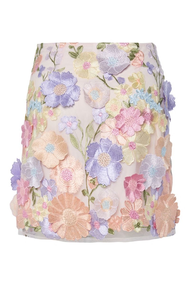 Y.A.S - Nederdel - Flowering HW Skirt - Lavendula