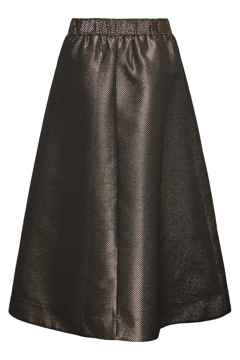 Y.A.S - Nederdel - Yasgosh Hw Midi Skirt - Gold Colour