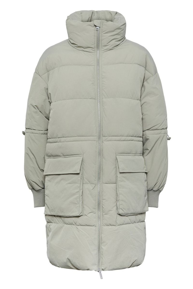 Y.A.S - Jakke - YAS Sealy Padded Coat - Seagrass