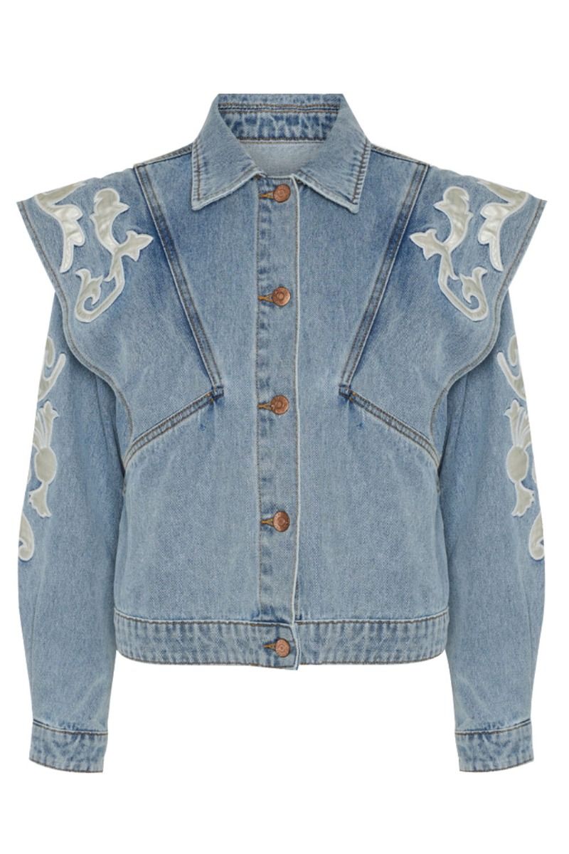 Y.A.S - Jakke - Theria LS Denim Jacket - Light Blue Denim 
