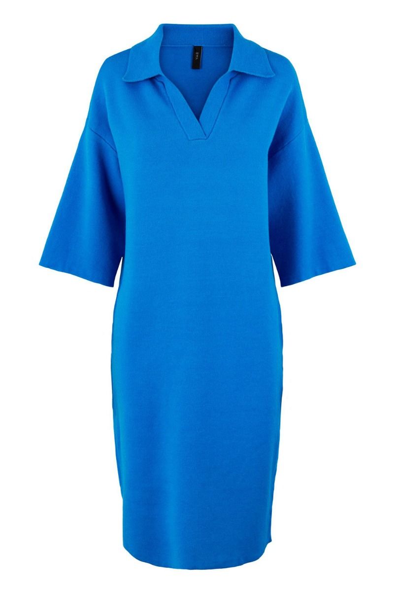 Y.A.S - Kjole - Abelia 3/4 Knit Dress - Palace Blue