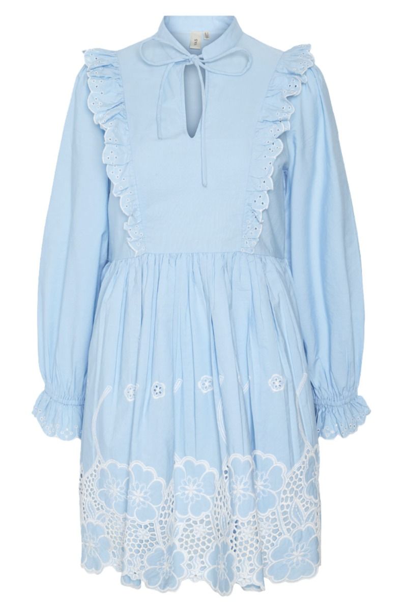 Y.A.S - Kjole - Yasbolil Ls Dress S. D2D - Clear Sky