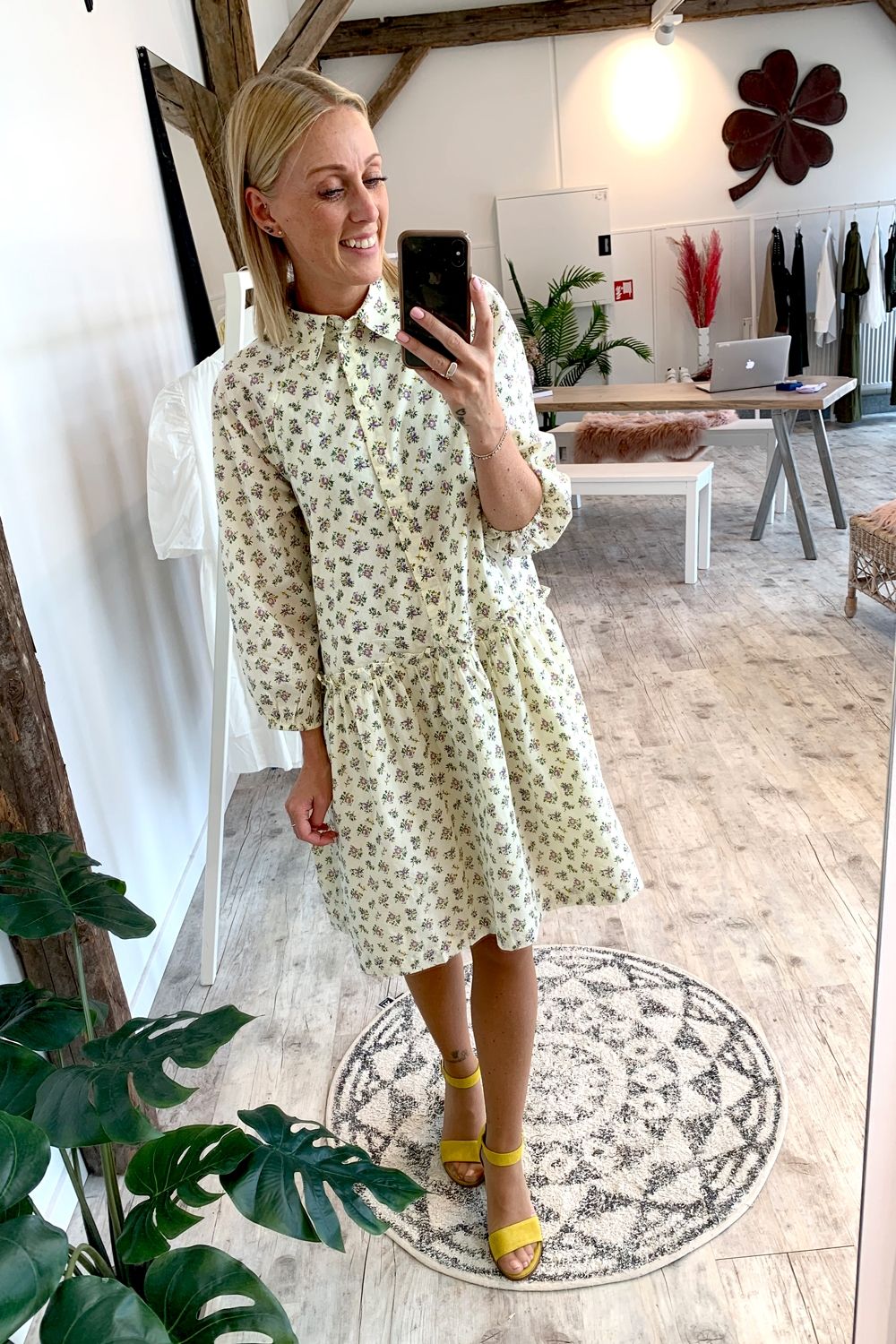 Y.A.S - Kjole Cala 3/4 Dress - Eggnog
