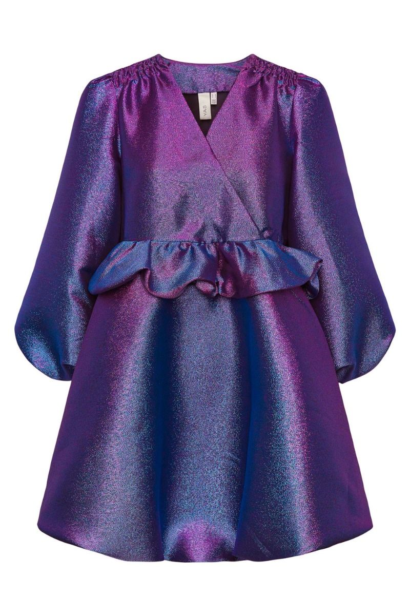 Y.A.S - Kjole - Cameleon Metallic Ls Dress - Show Hyacinth Violet