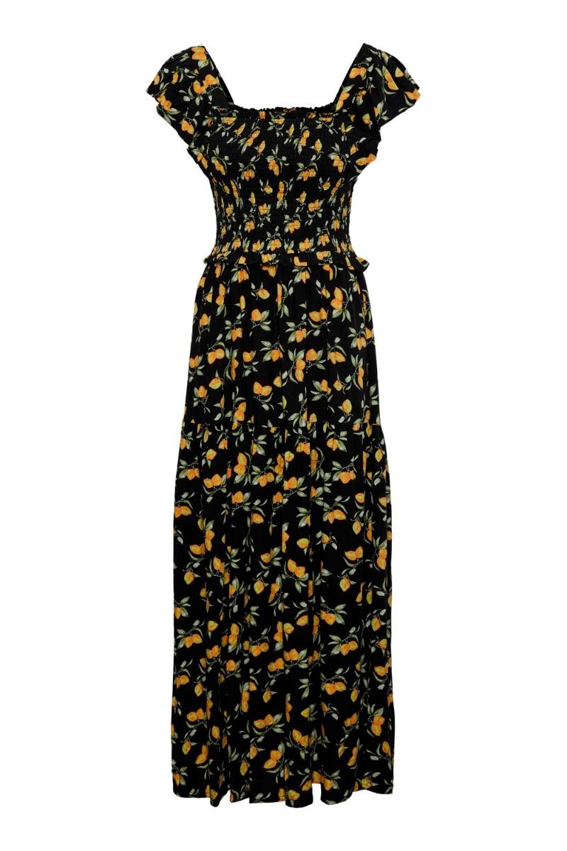 Y.A.S - Kjole - Citri Sl Long Dress S. - Black
