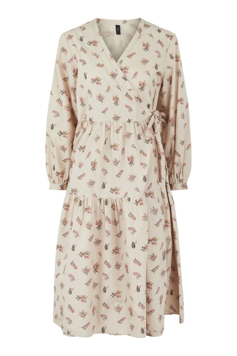 Y.A.S - Kjole - Cutie 3/4 Midi Wrap Dress - Moonlight