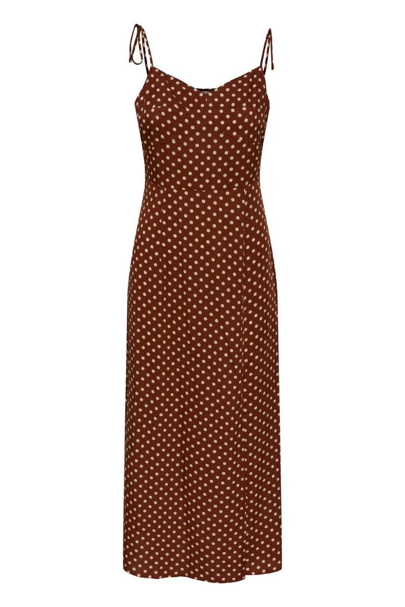 Y.A.S - Kjole - YAS Dotti Sl Long Dress S. - Tortoise Shell