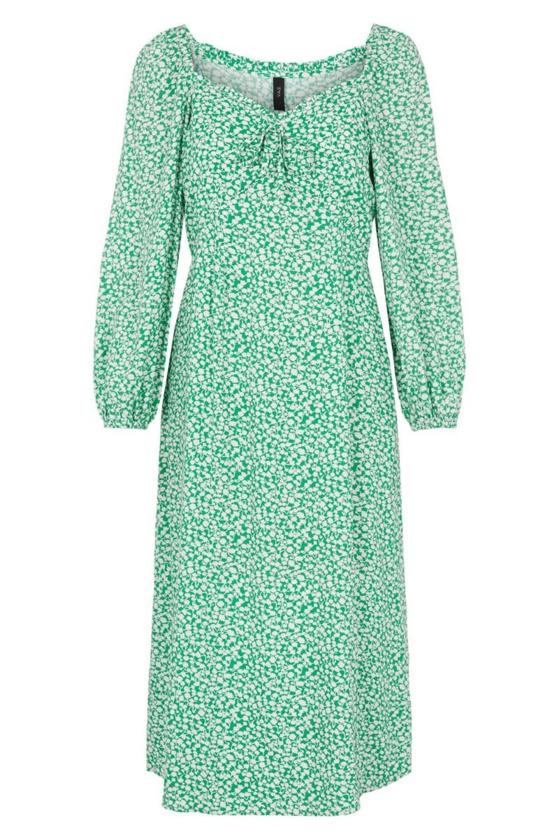 Y.A.S - Kjole - Felicity LS Midi Dress - Jolly Green