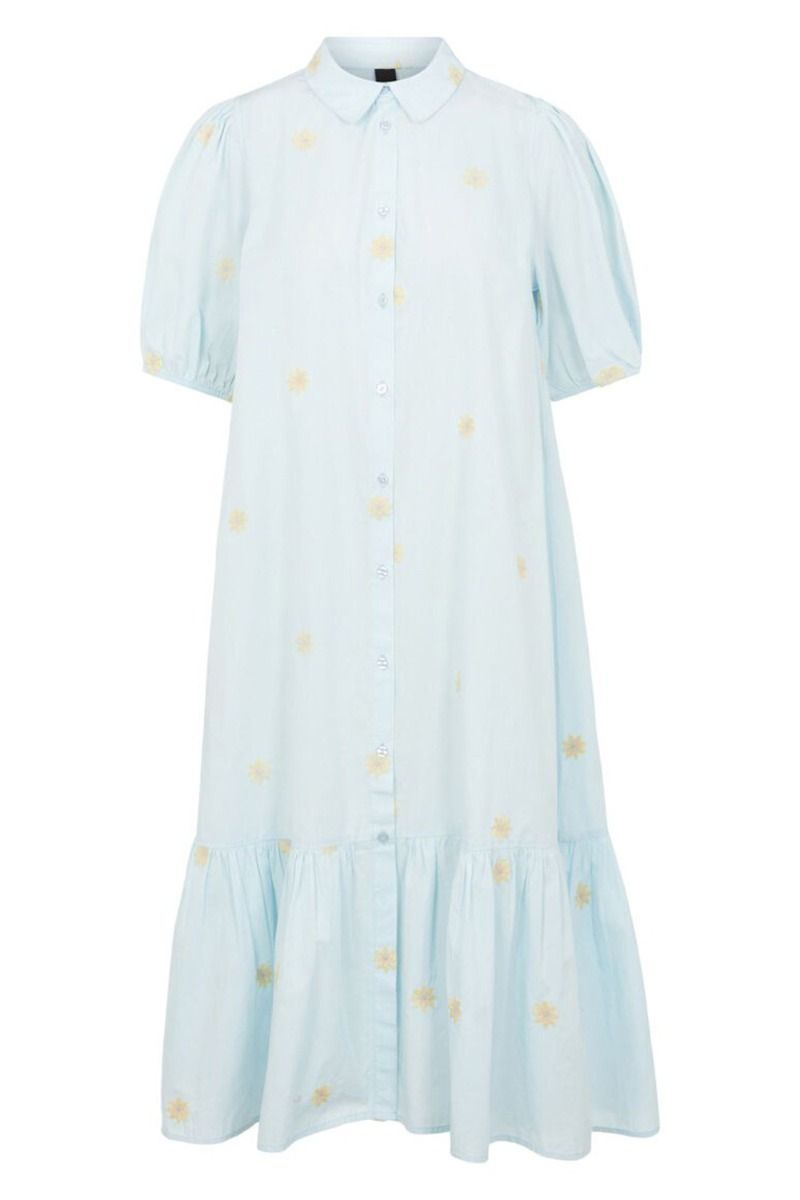 Y.A.S - Kjole - Fieldflower 2/4 Midi Dress - Whispy Blue