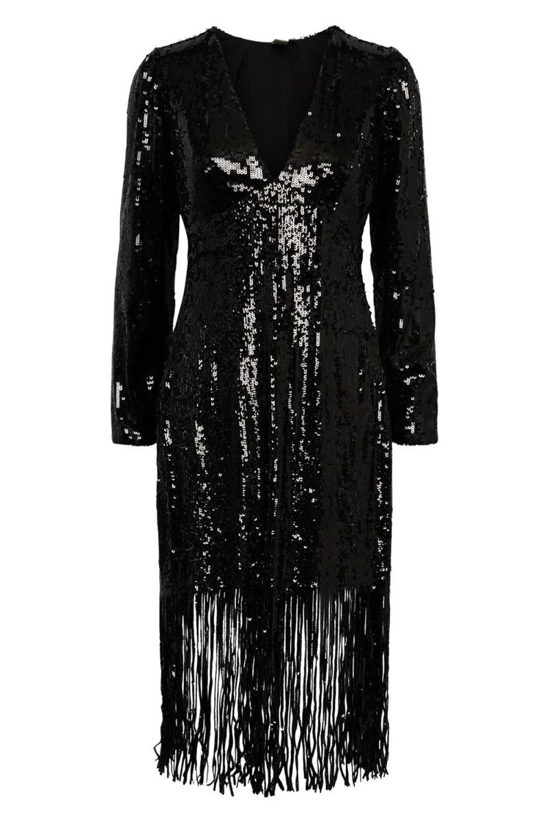 Y.A.S - Kjole - YAS Flapper 7/8 Sequin Dress - Show Black