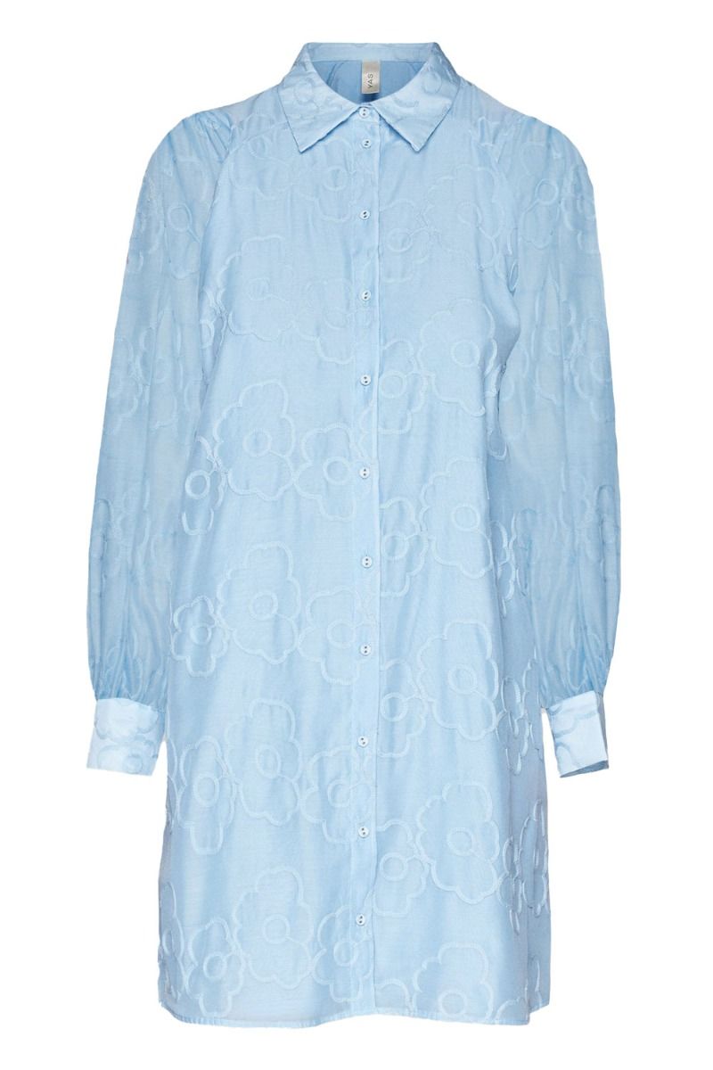 Y.A.S - Kjole - Yasflorina Ls Shirt Dress - Clear Sky