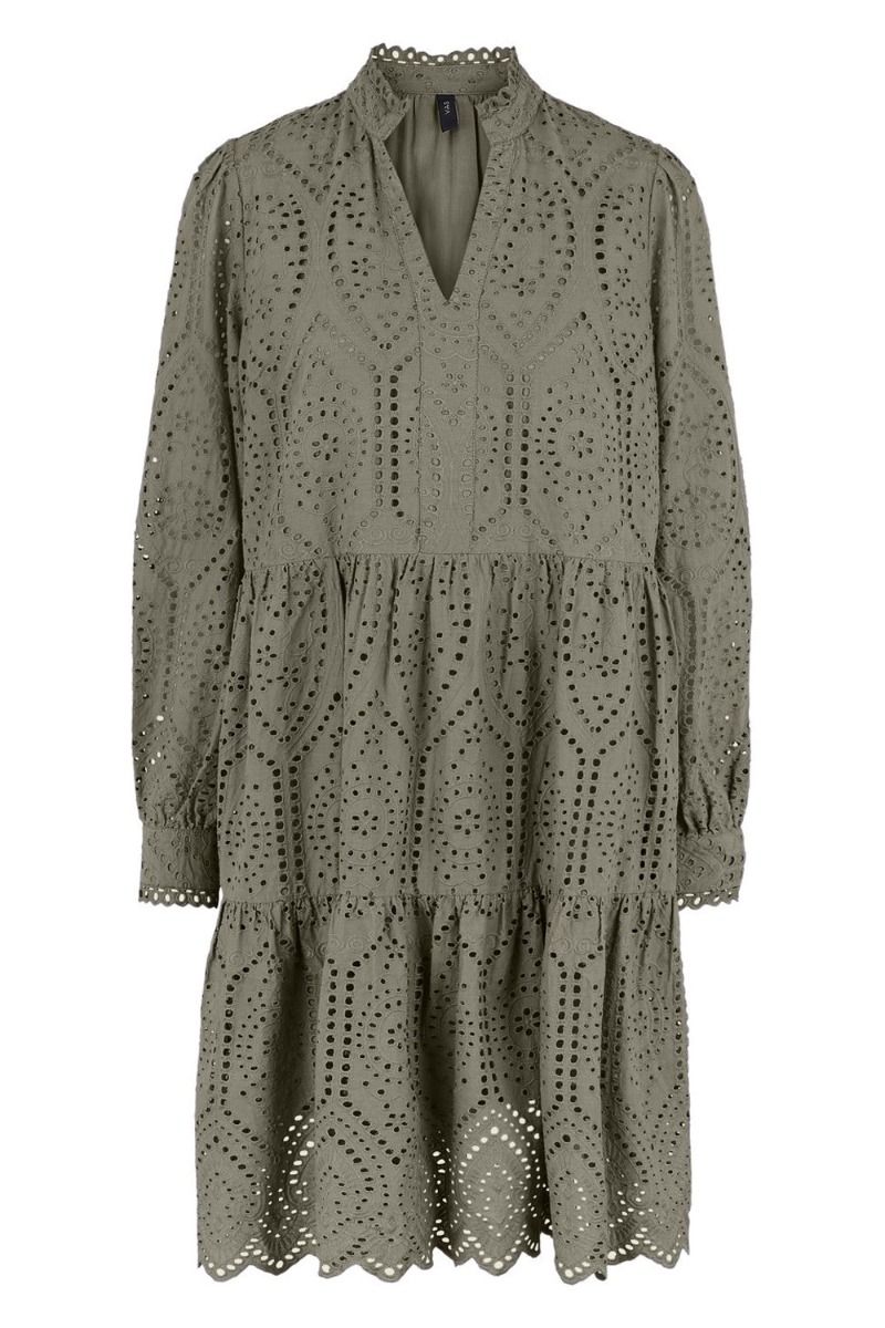Y.A.S - Kjole - YAS Holi LS Dress - Vetiver