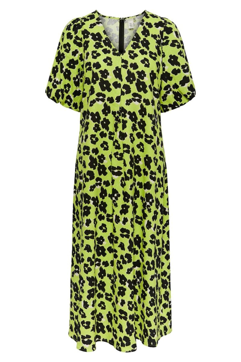 Y.A.S - Kjole - YAS Leolove 2/4 Midi Dress - Tender Shoots/Leolove