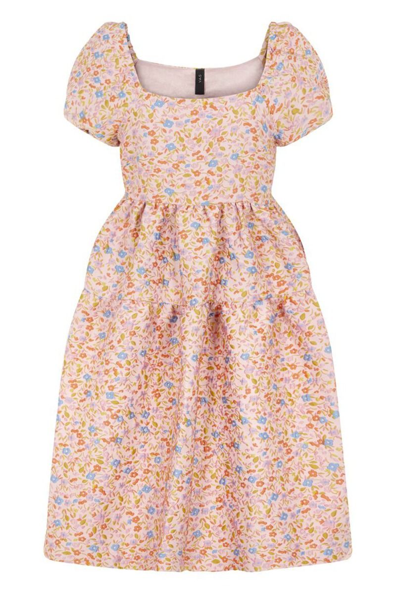 Y.A.S - Kjole - Livina Puff Sleeve Dress - Peach Melba