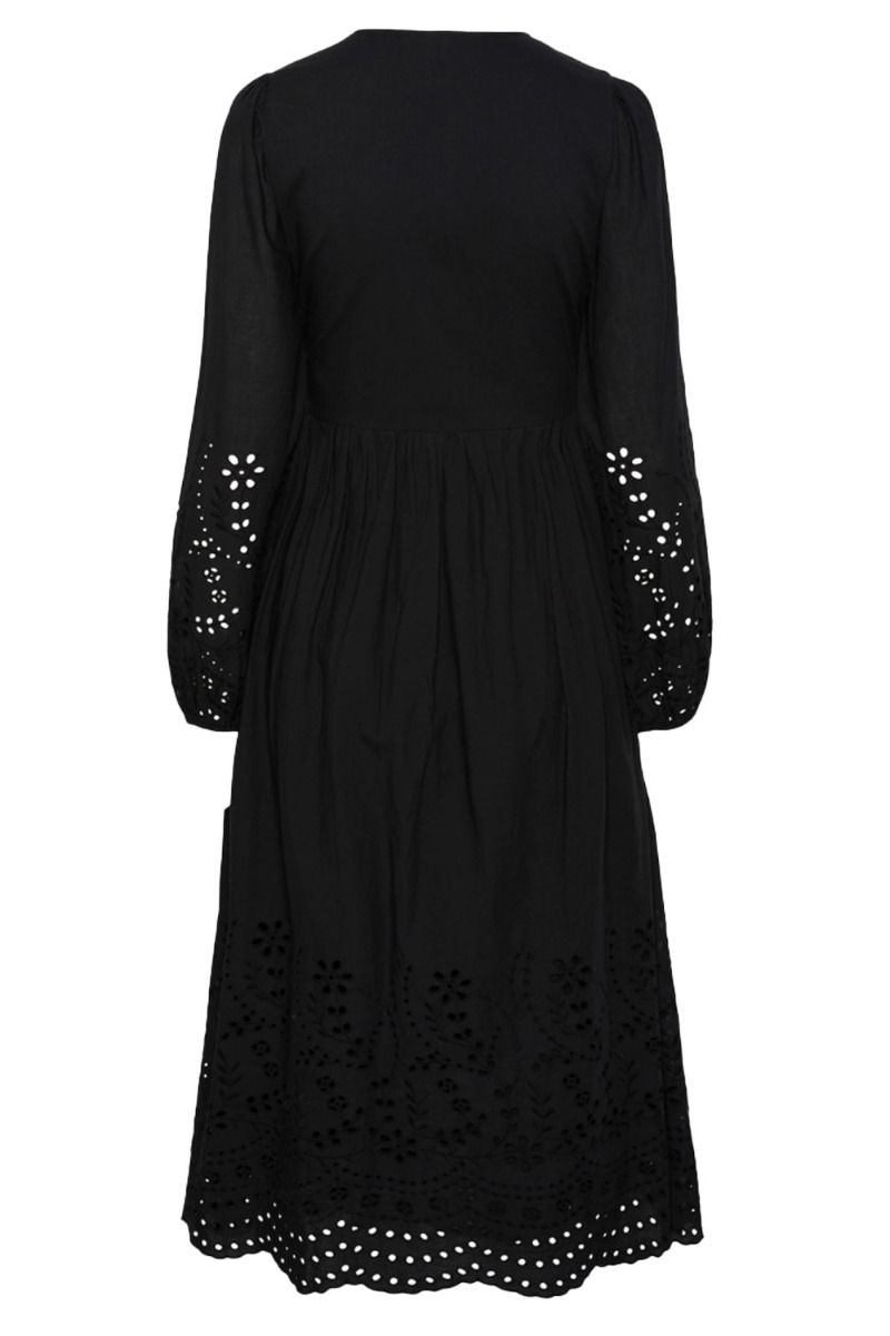 Y.A.S - Kjole - Yas Luma LS Long Wrap Dress S. Noss - Black