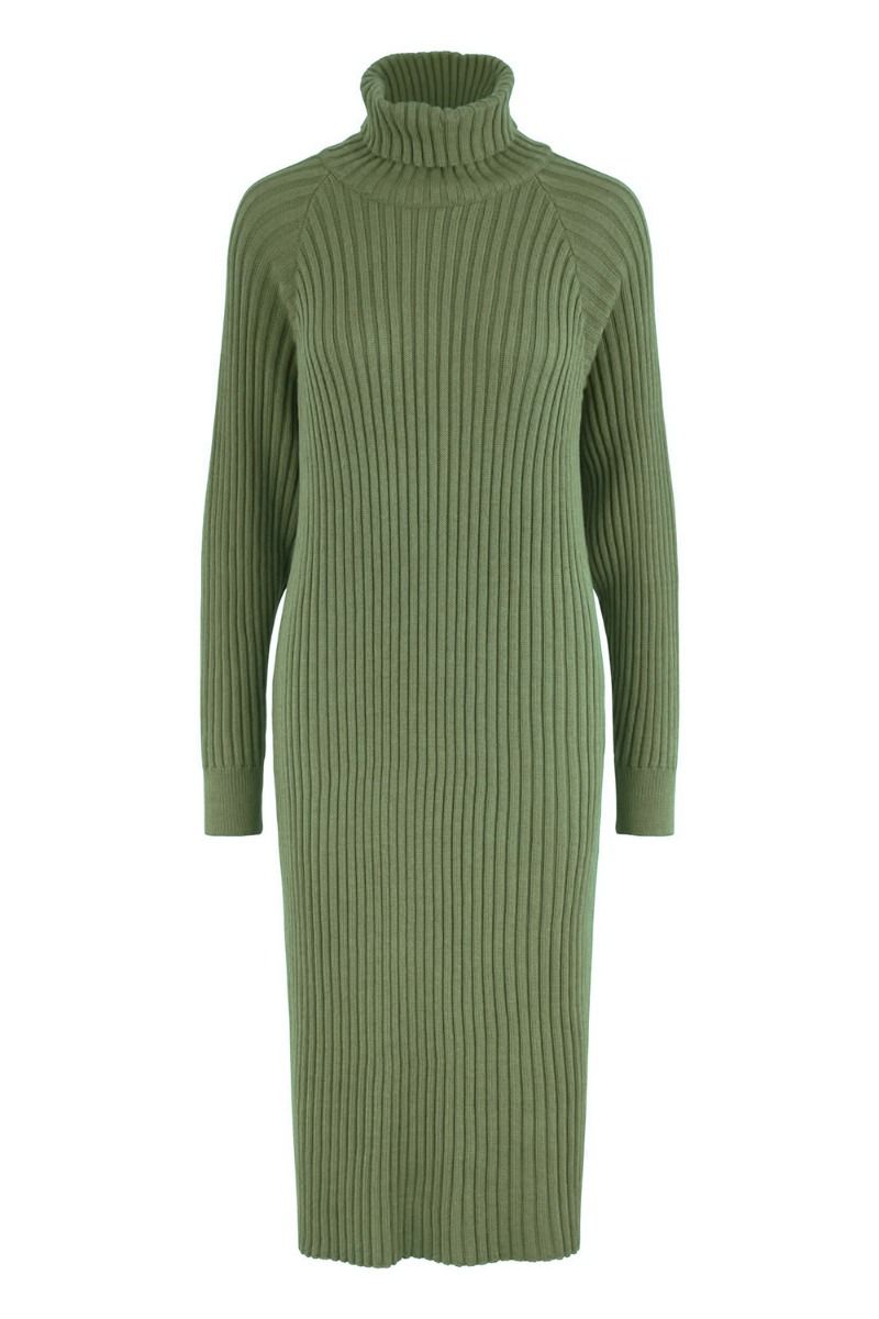Y.A.S - Kjole - YAS Mavi Knit Midi Rollneck Dress - Loden Frost