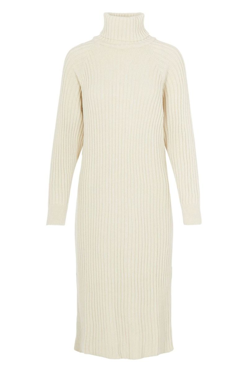 Y.A.S - Kjole - Mavi LS Knit Roll-neck Dress - Eggnog