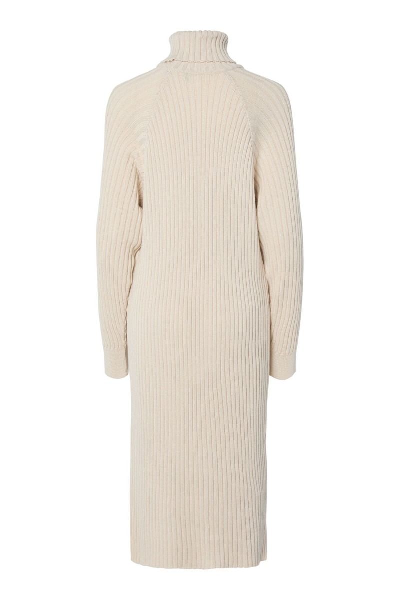 Y.A.S - Kjole - Mavi Knit Midi Rollneck - Dress - Birch