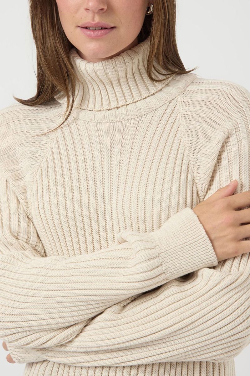 Y.A.S - Kjole - Mavi Knit Midi Rollneck - Dress - Birch