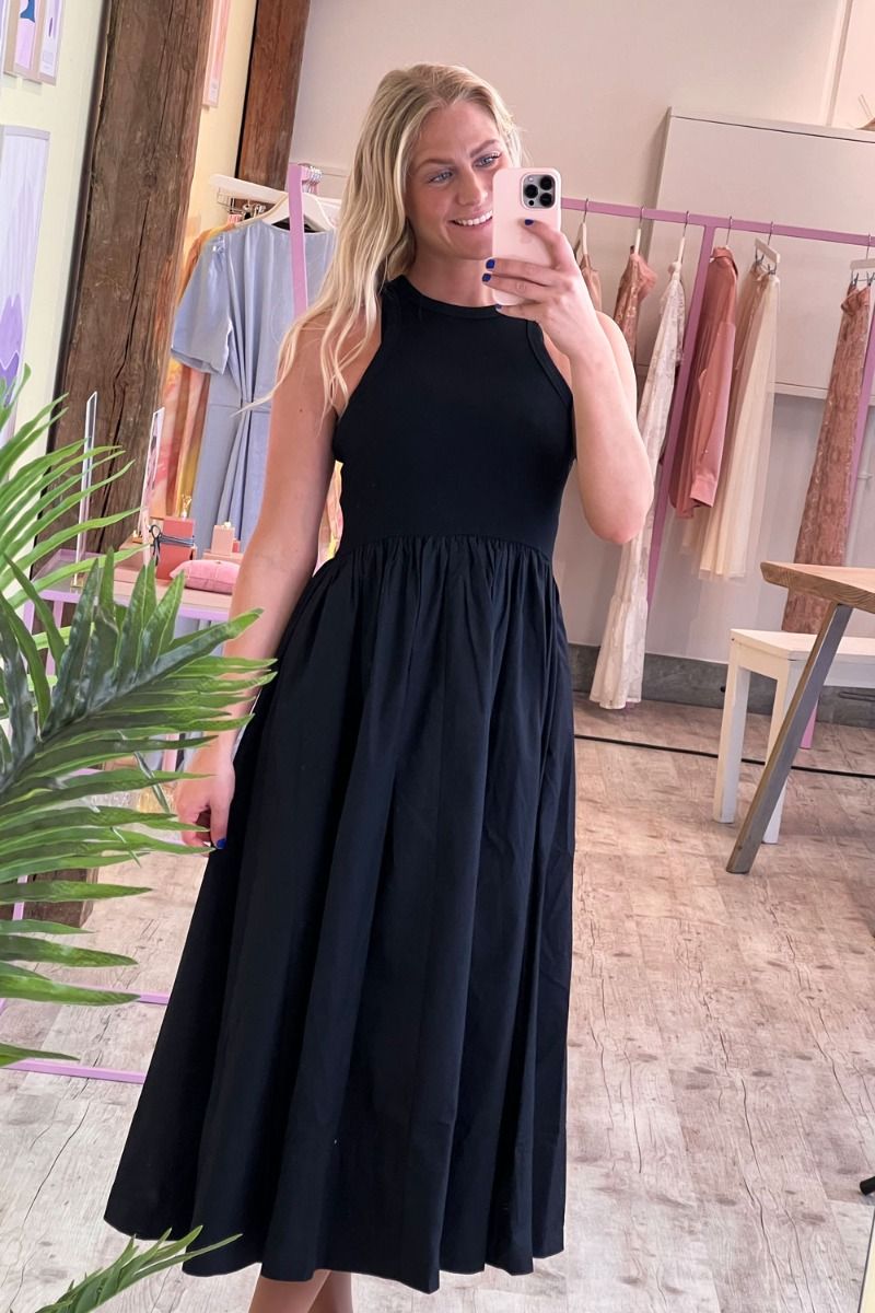 Y.A.S - Kjole - Miri Sl Long Dress - Black