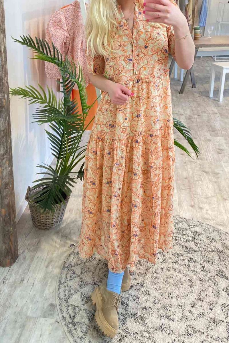 Y.A.S - Kjole - Miva SS Long Chiffon Dress - Dawn