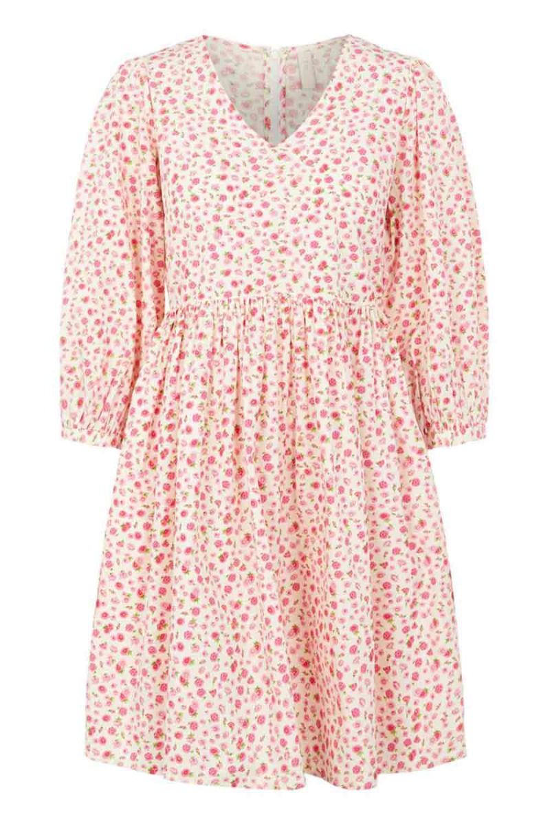 Y.A.S - Kjole - Munla 3/4 Short Dress - Star White/Flower