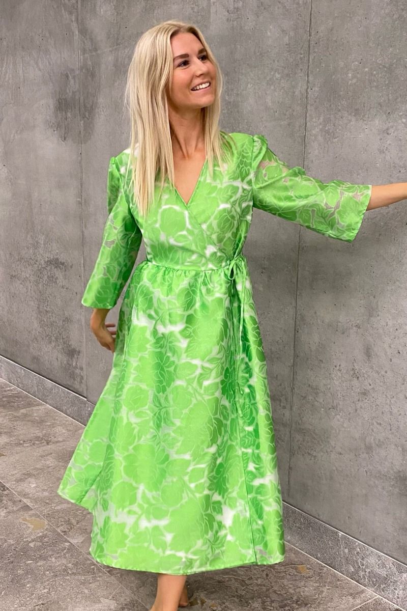 Y.A.S - Kjole - Peony 3/4 Midi Dress - Foliage 