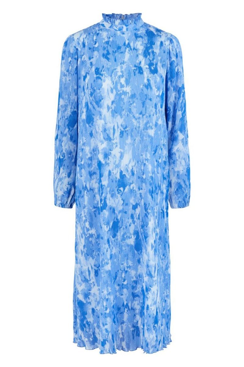 Y.A.S - Kjole - Pippa LS Midi Dress - Strong Blue