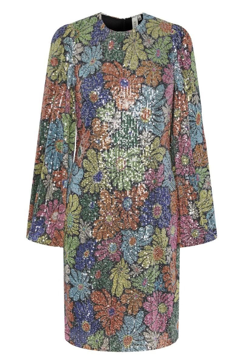 Y.A.S - Kjole - YAS Power LS Sequin Dress - Show Black